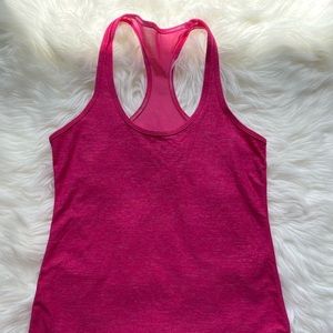 Lululemon Pink Mesh Back tank top